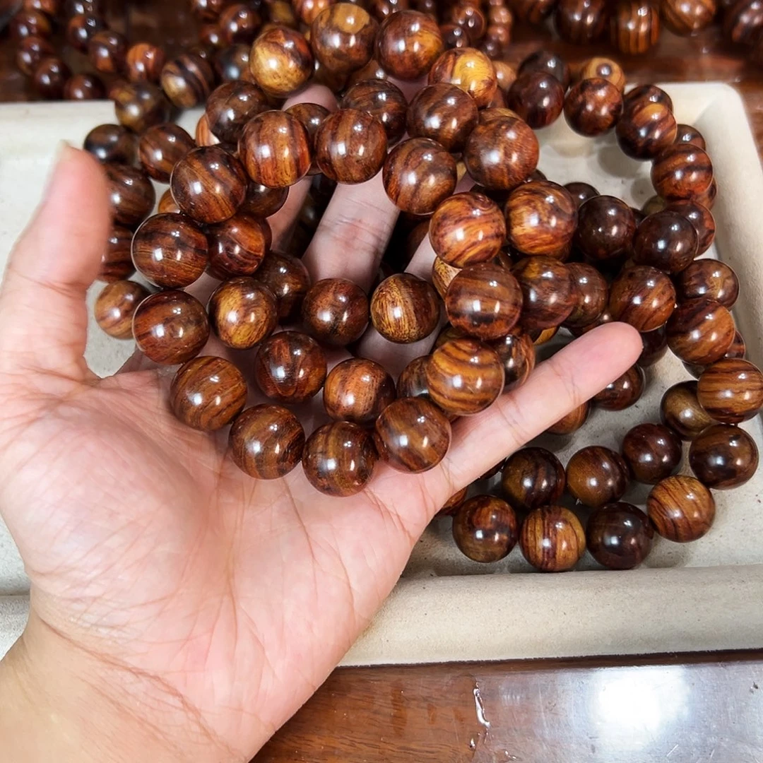 黄花梨/降香黄檀手串/手链18mm圆珠抛光
