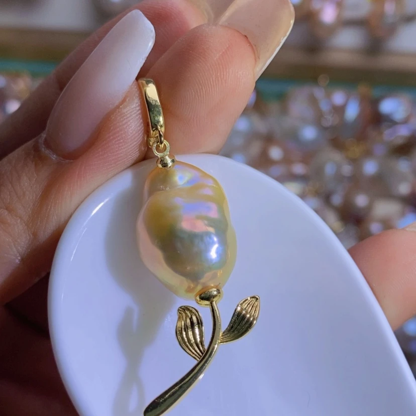 【闪购商品】淡水珍珠天然珍珠（微瑕）合金