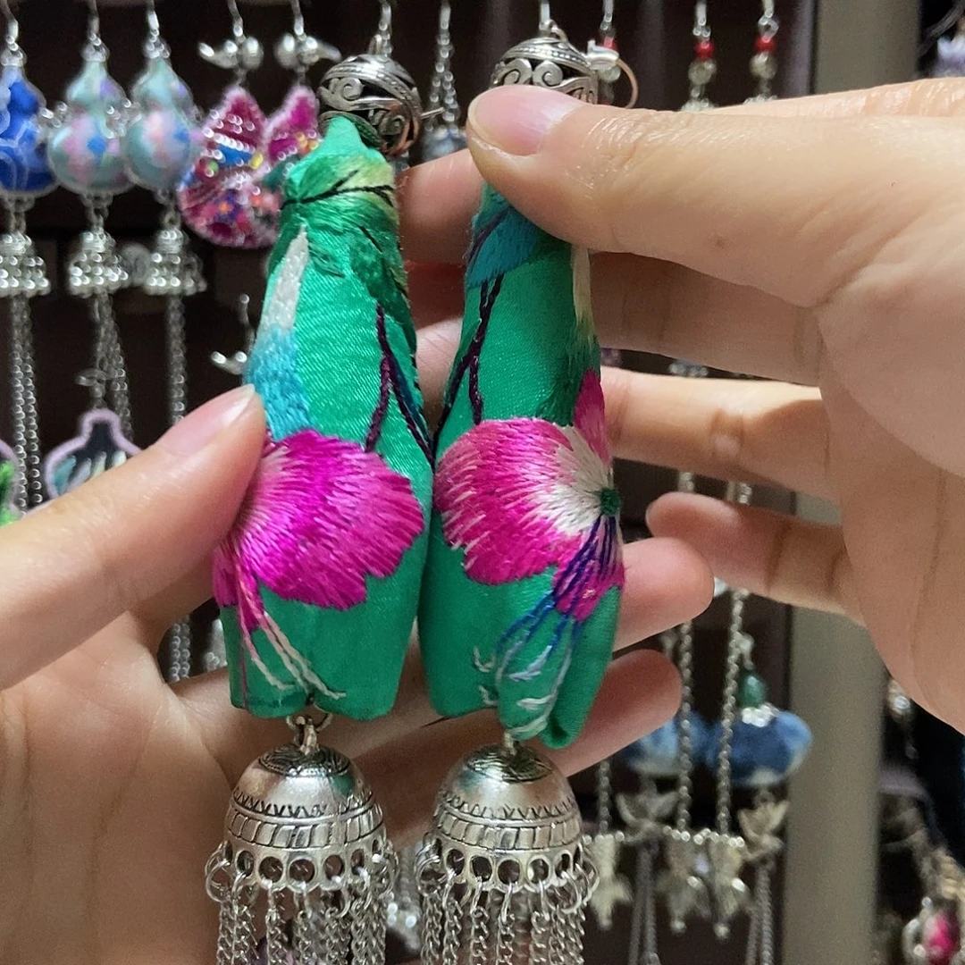 织绣刺绣刺绣耳环5