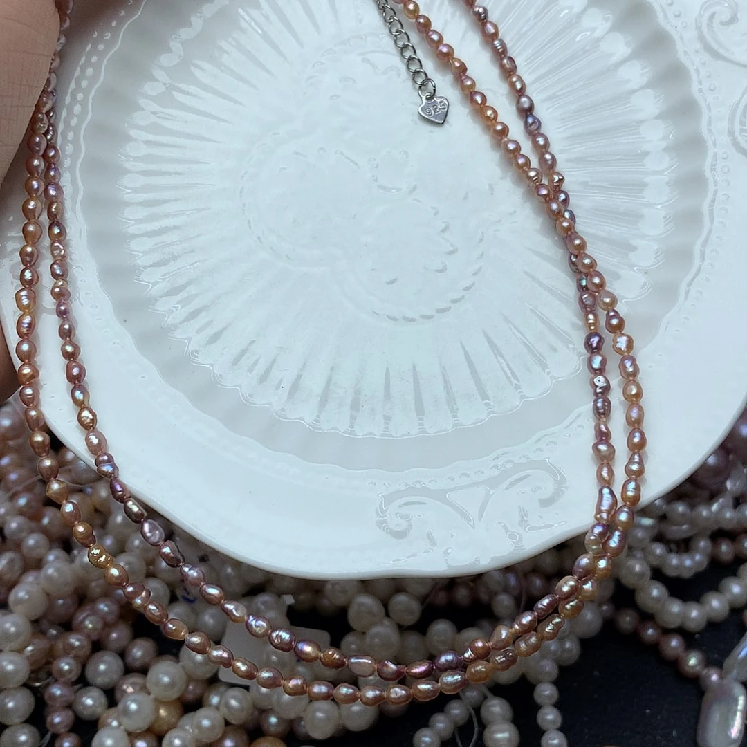 淡水珍珠3左右未镶嵌a69 项链