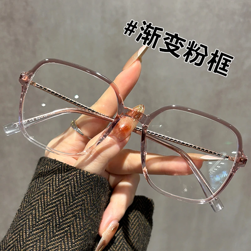 新款超轻时尚复古文艺可配度数高颜值早八素颜显瘦防蓝光平光眼镜