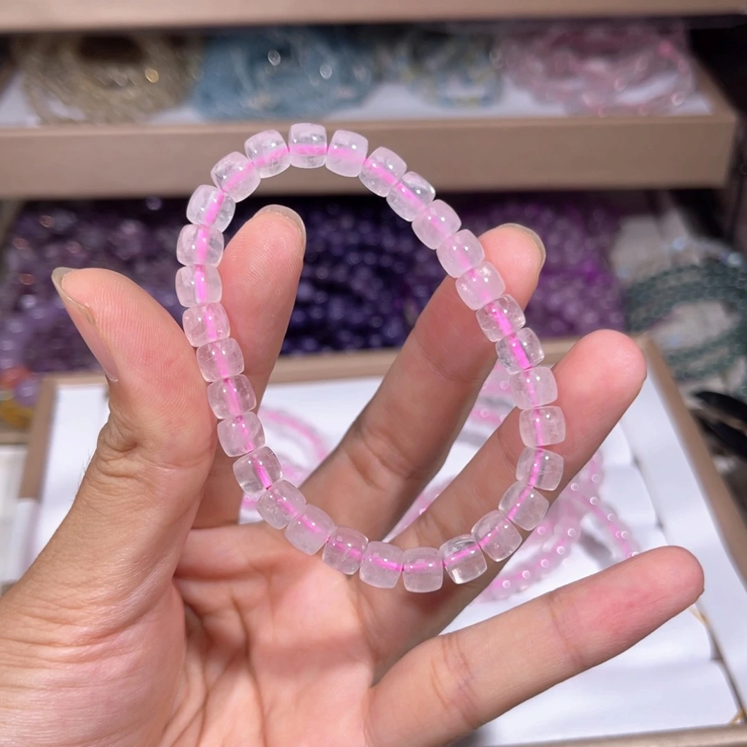 水晶手链未镶嵌粉水晶002