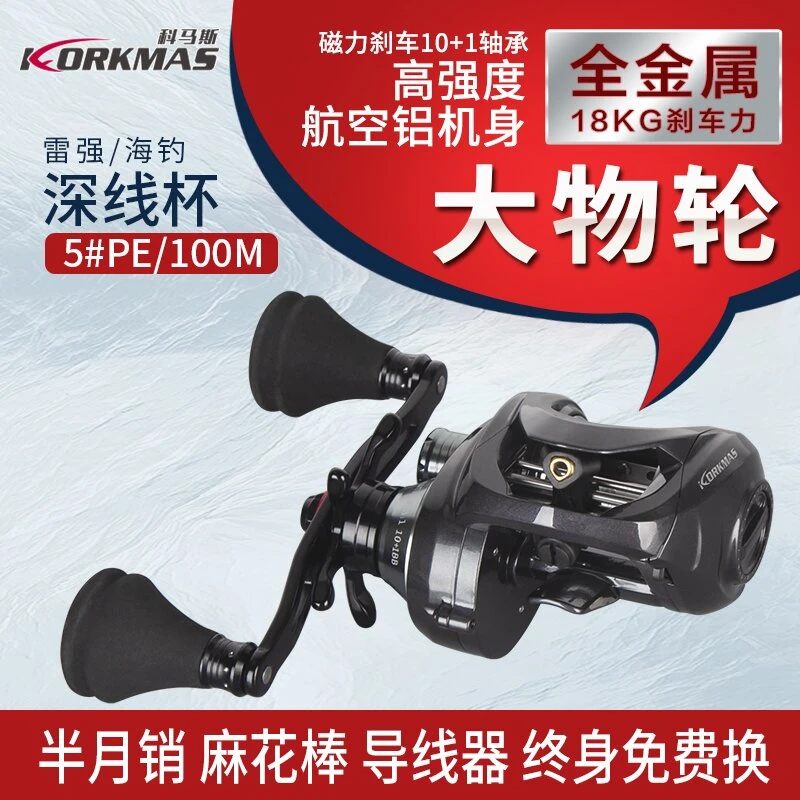 巴博斯大物水滴轮外加泄力报警抛投顺滑可海钓稳定高强度雷强轮