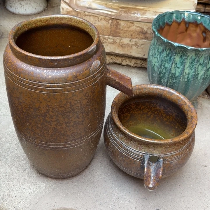 紫砂花盆口径15/32，18/16进水口1.5厘米