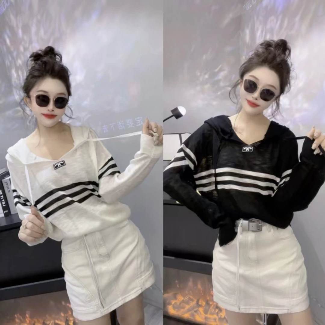 哎新款撞色小香欧货打底遮肉洋气时尚百搭帽衫