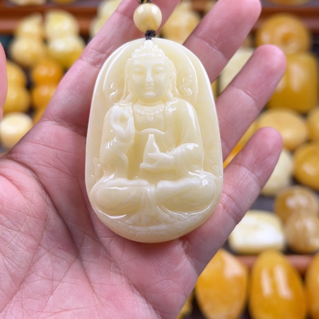 琥珀未镶嵌颈饰纯天然琥珀蜜蜡无优化