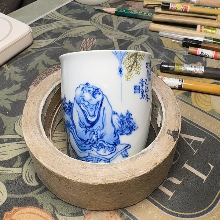 小雨山堂青花瓷杯