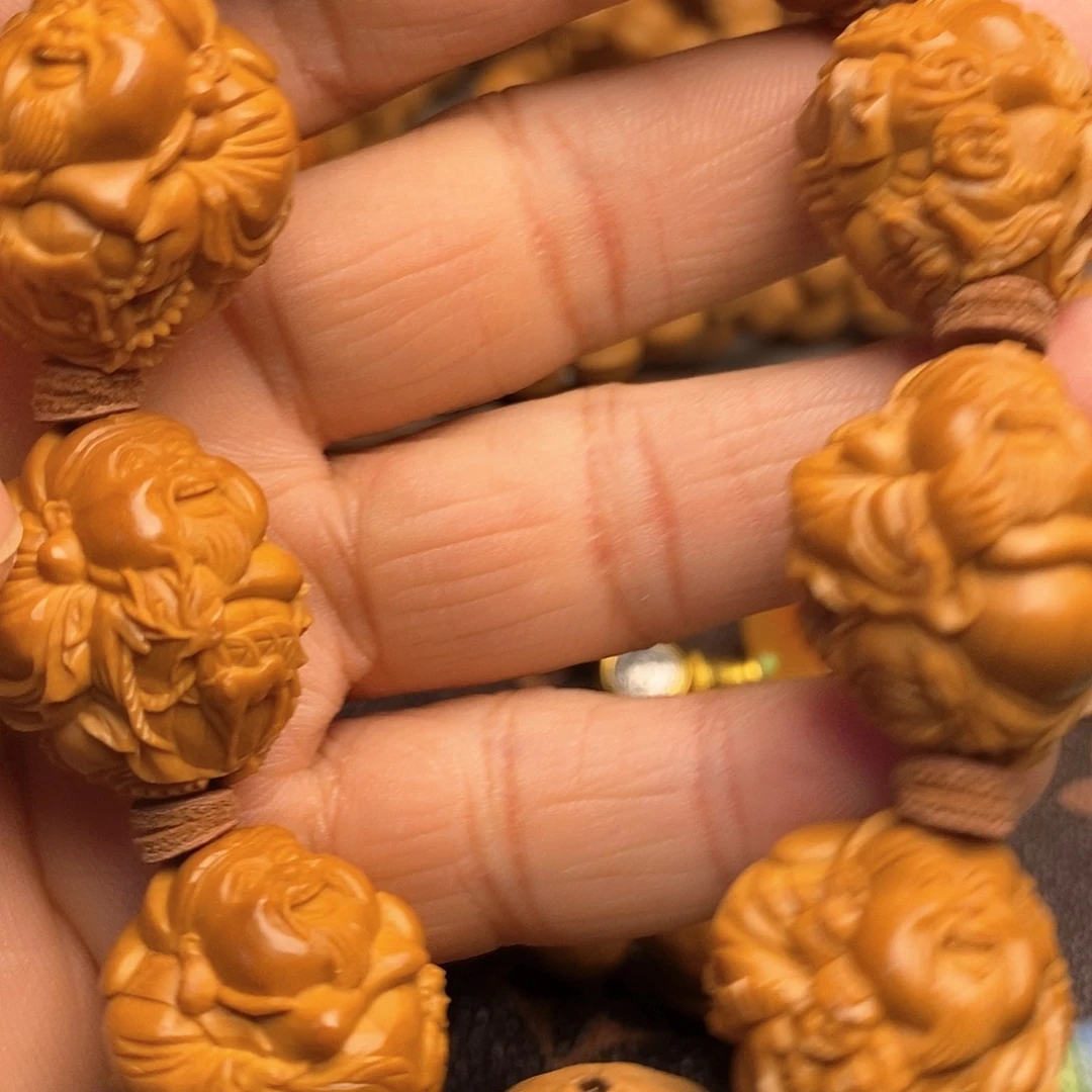 手串/手链核桃橄榄核手串八大财神