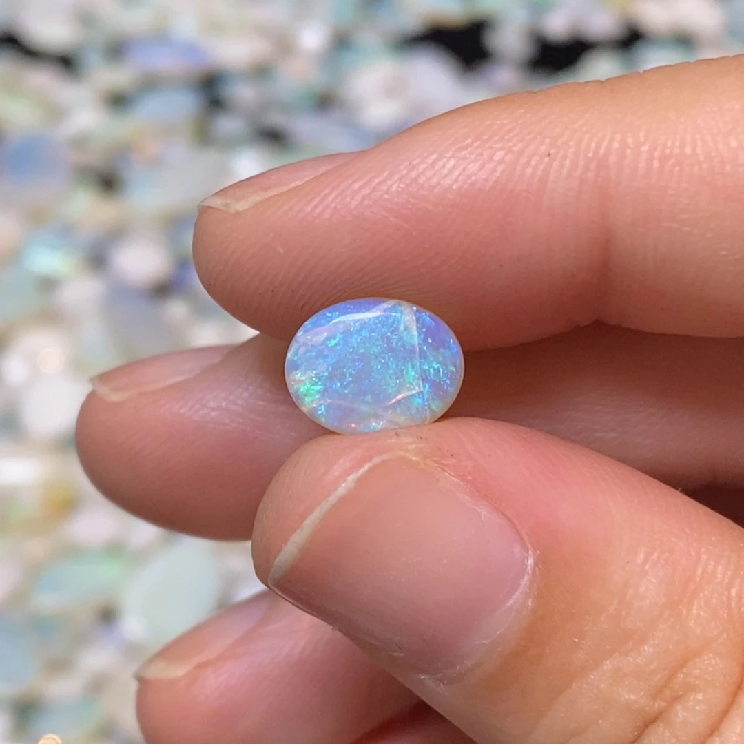 欧泊珠宝奇石银S925镶嵌梨**酥裸石