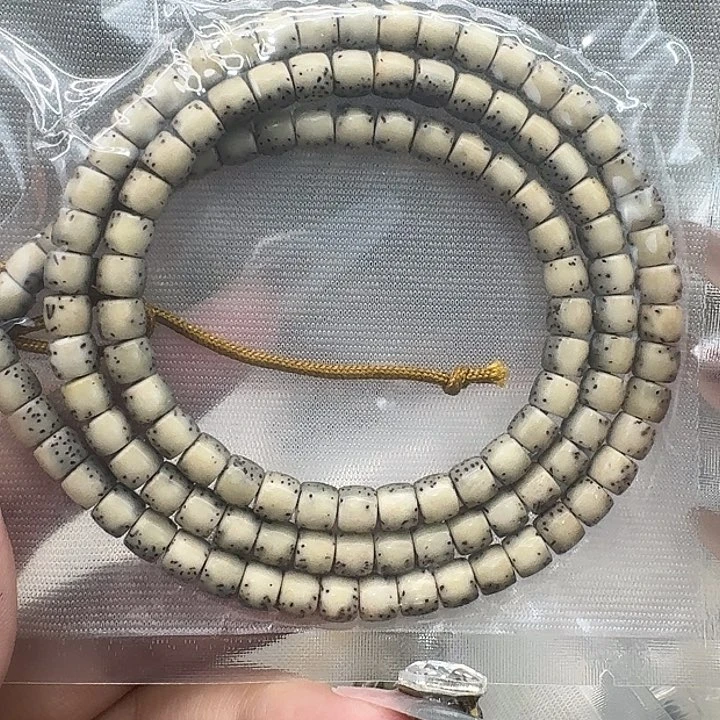 星月菩提手串157尽头糯冰半臂大留白108 河豚