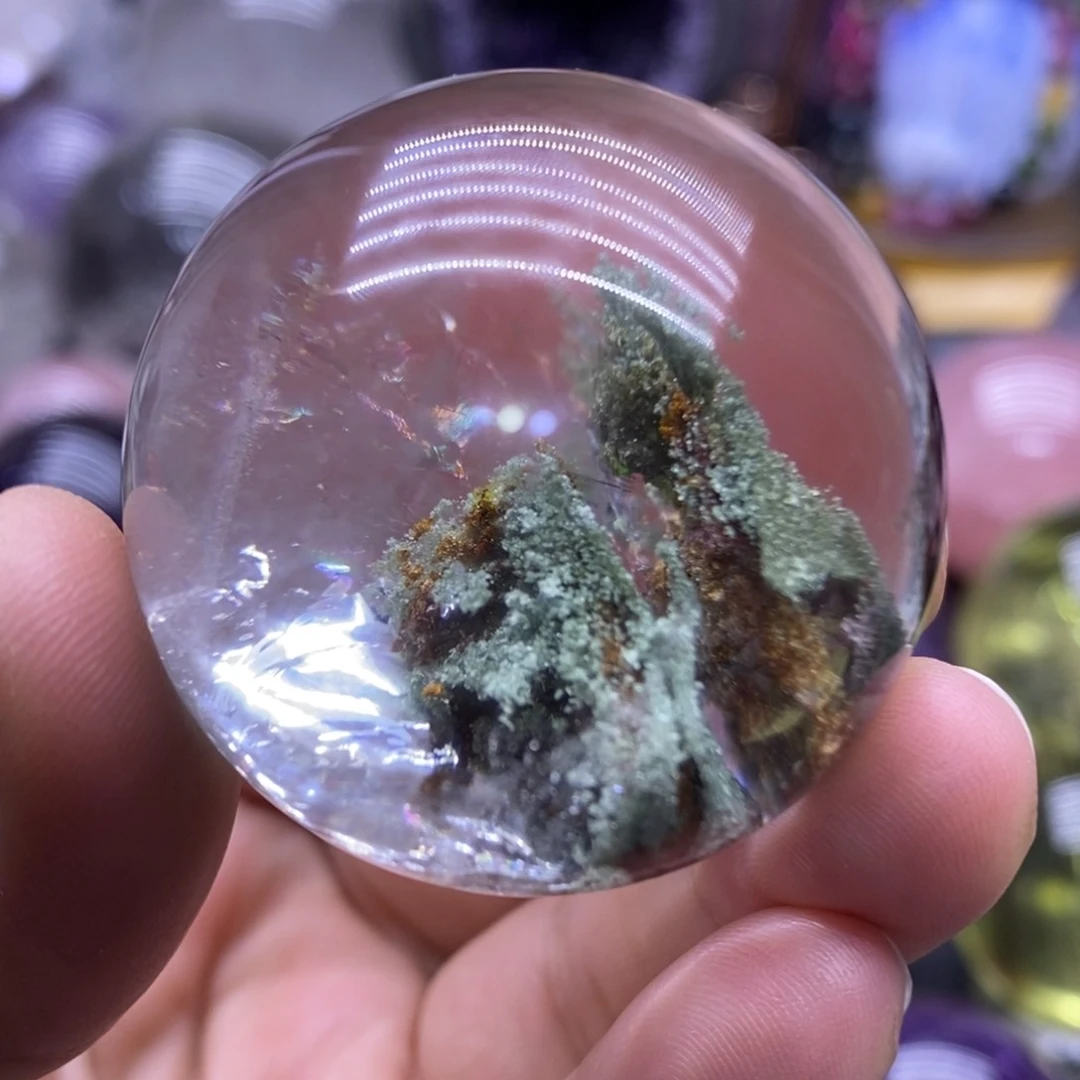 未镶嵌珠宝半成品水晶333高透绿幽灵