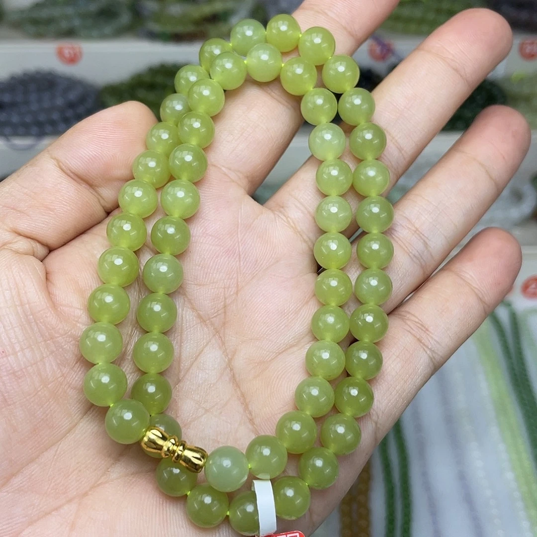和田玉未镶嵌项链8mm