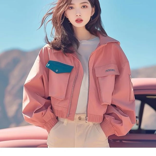 小香风棒球服夹克短外套女春秋季百搭独特超好看韩系酷飒宽松上衣