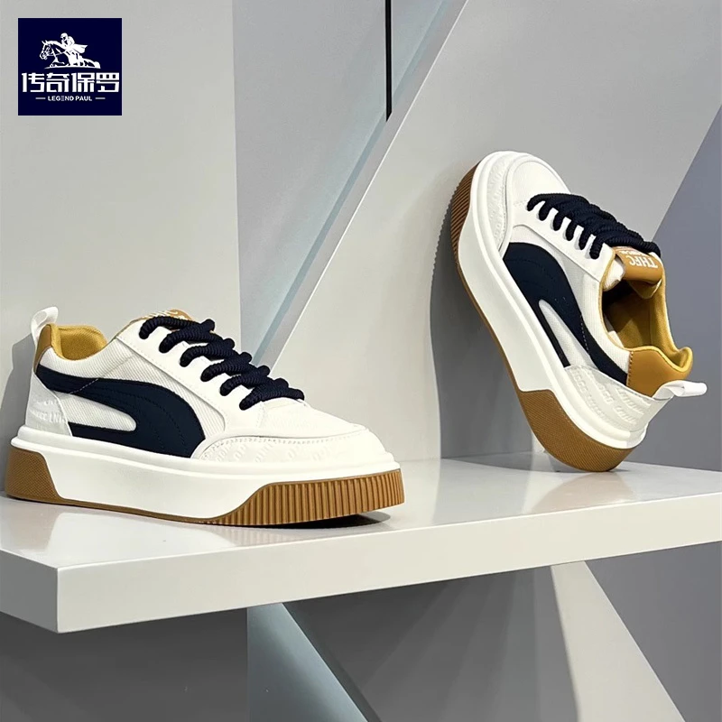 传奇保罗潮牌男鞋时尚原创小白鞋夏季透气网面休闲板鞋运动潮鞋子