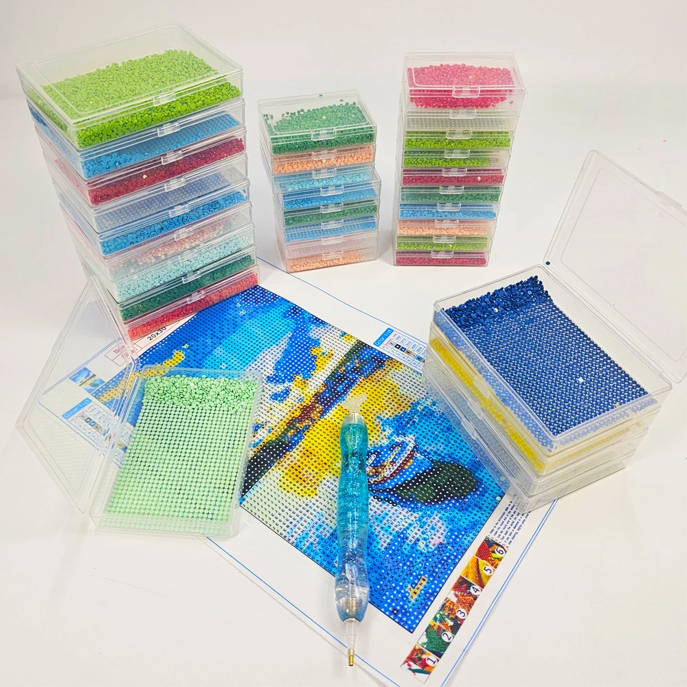 新款DIY画圆钻专用点钻收纳盒多功能翻钻盘大号点钻盘钻石画工具