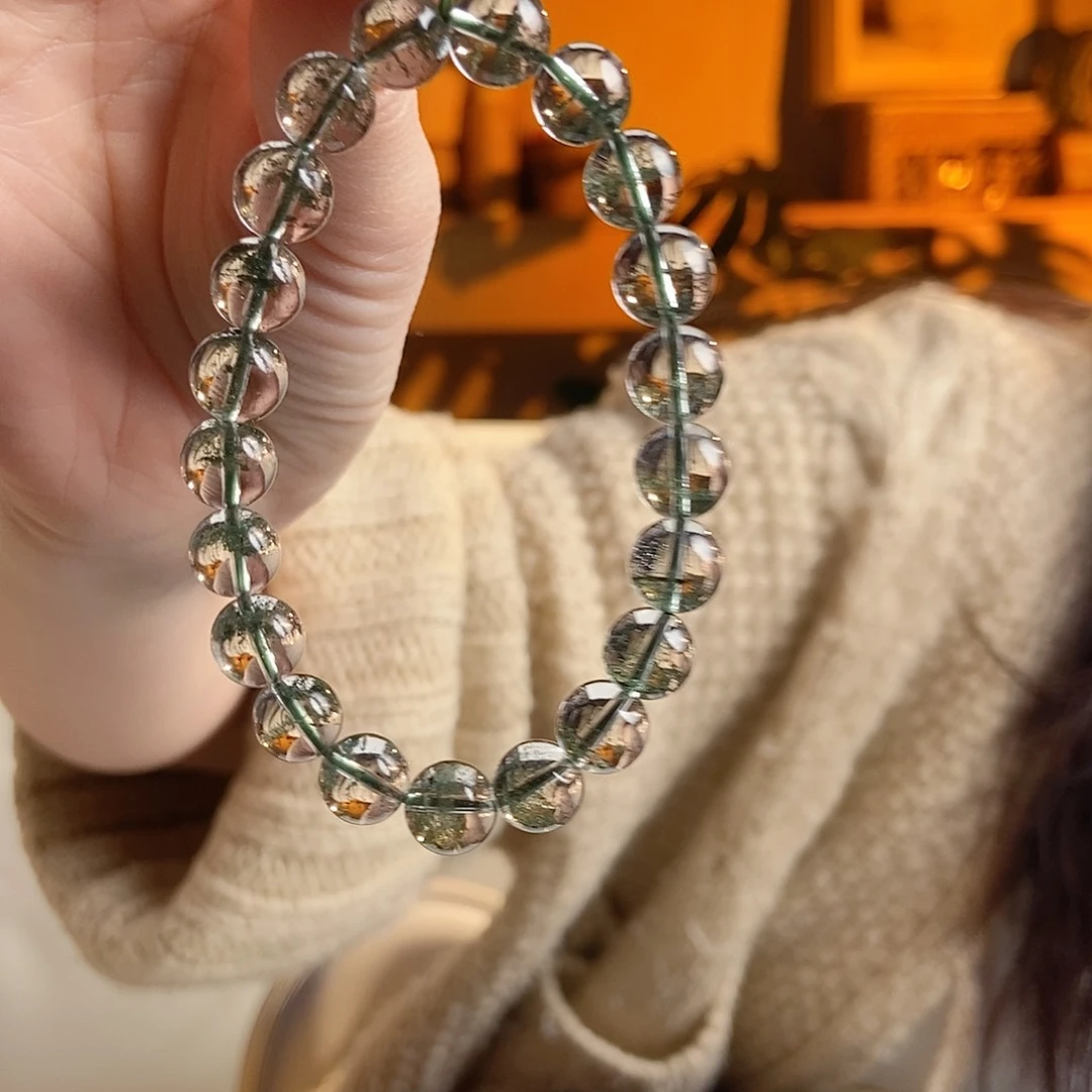 未镶嵌手链水晶天然绿幽灵满天星水晶手串