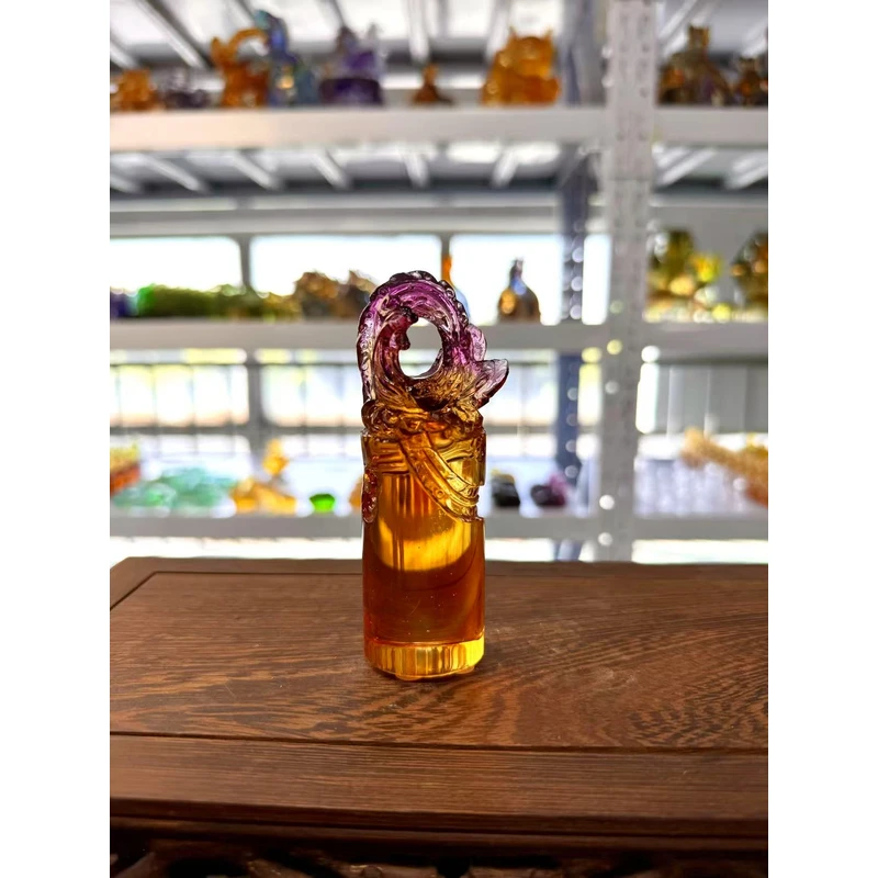 A108【琉璃撤柜捡漏】非遗传承琉璃摆件车挂