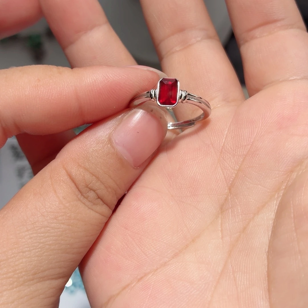 银S925镶嵌戒指拉长石