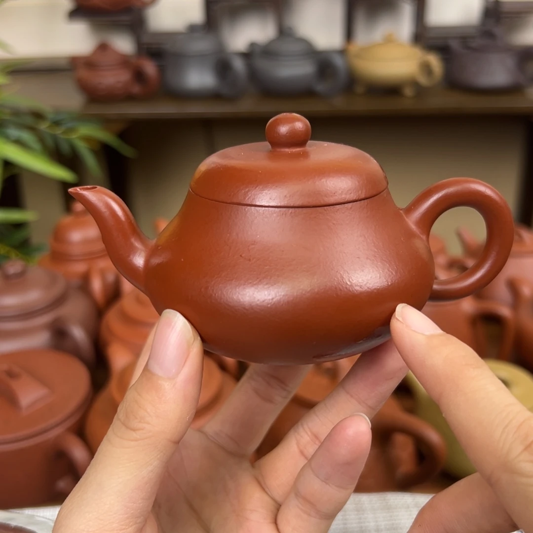 紫砂茶壶紫砂壶君德朱泥120cc微瑕