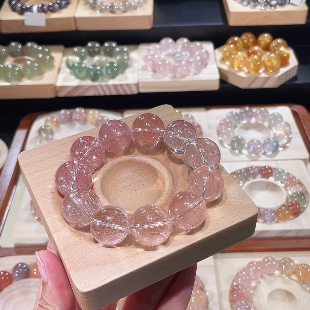 水晶未镶嵌手链兔毛手链，晶体通透