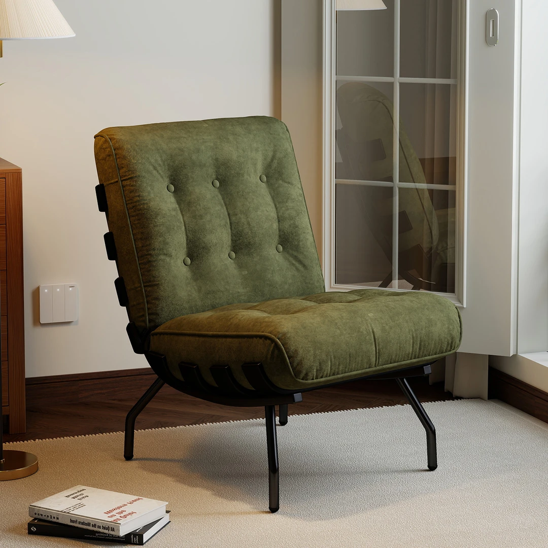 阑珊阁单人沙发椅中古风复古沙发椅款休闲靠背椅酒店民宿单椅沙发