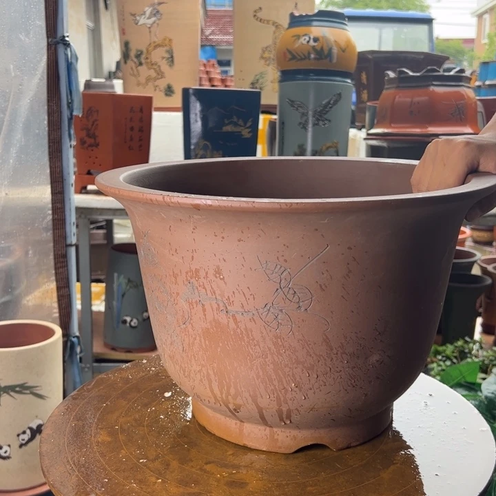 宜兴紫砂花盆007