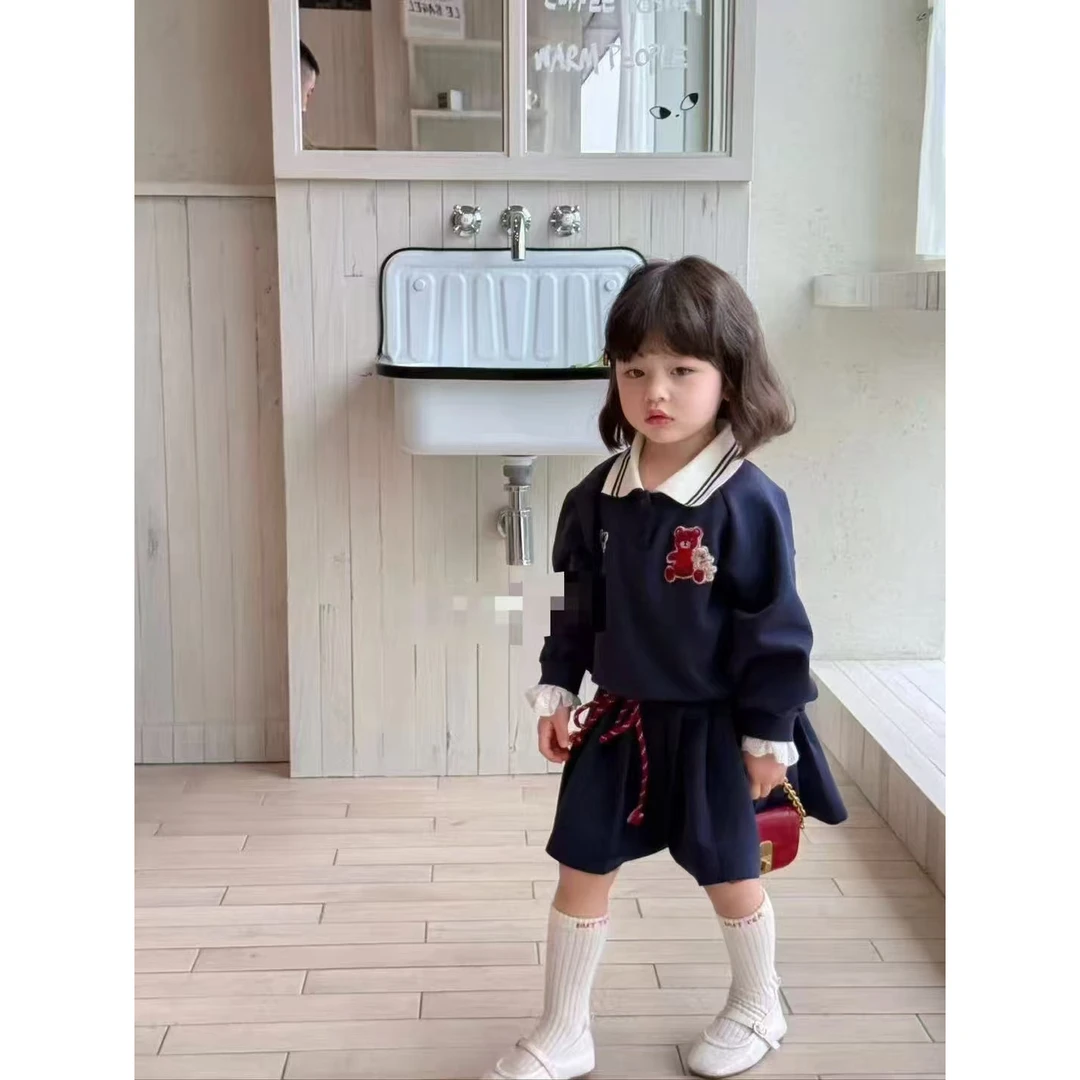 女童【2025春款鹏程妈童装】   （请备注编码） 韩版春秋套装时髦儿童