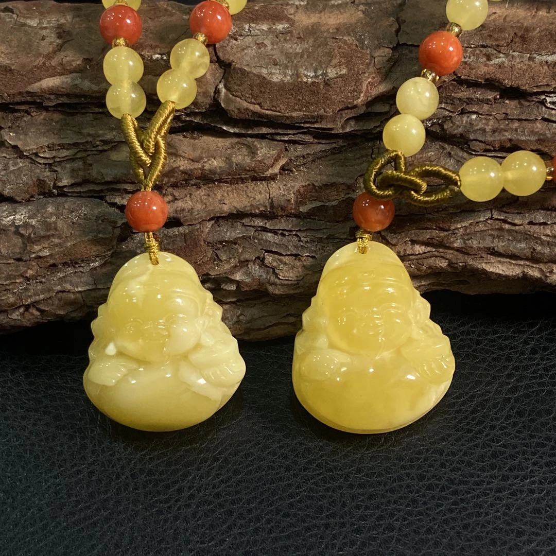 【胖丁珠宝】蜜蜡吊坠20-H25P3【多样性发一件】20*21配绳【赠小挂件】