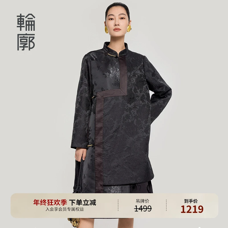 轮廓吉顺提花风衣复古改良新中式上衣休闲外套女早秋小众L251Y020