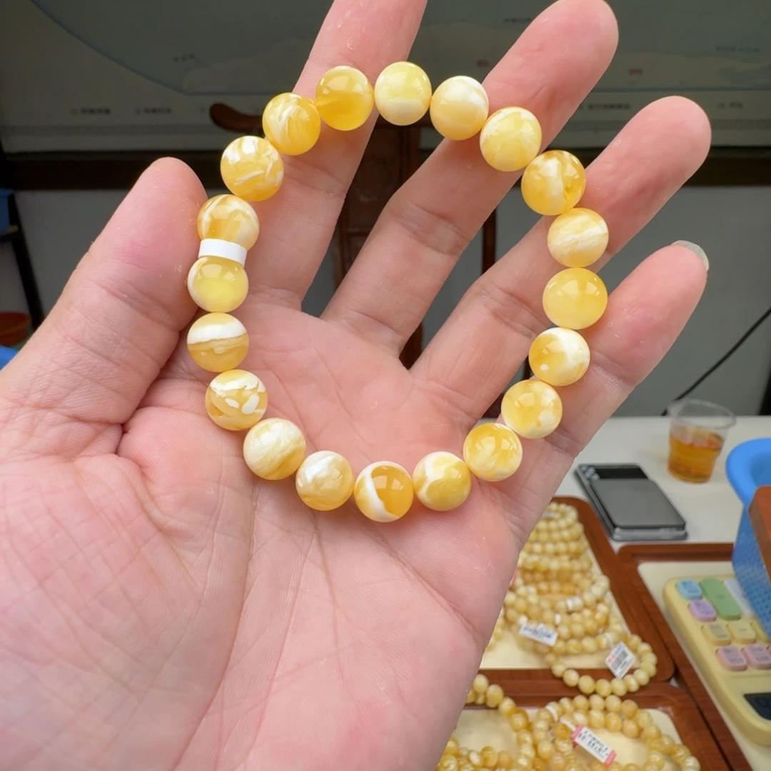 琥珀未镶嵌手链蜜蜡手串