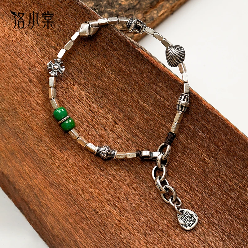 925银手链 洛小棠【银龙】气质原创小众复古民族风s925银手工手链