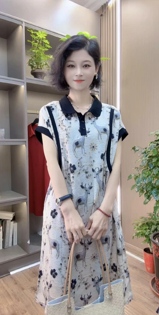 原版正品2025夏季麋鹿减龄连衣裙9954