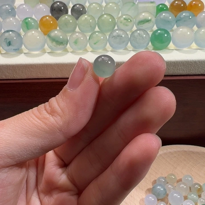 翡翠散珠天然缅甸翡翠A货8.2