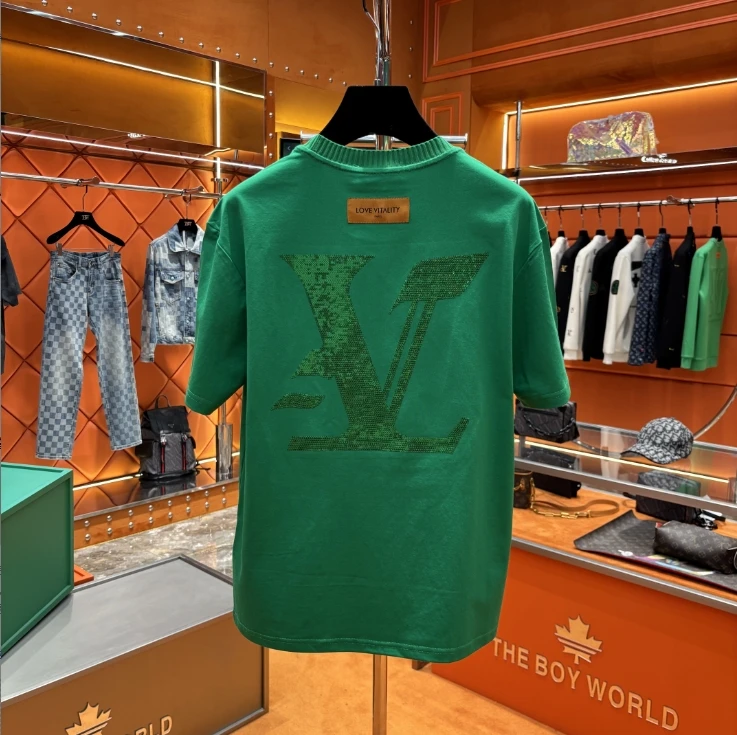 F【刚子专属】2025夏季新款高级感重工宽松休闲百搭半袖25191