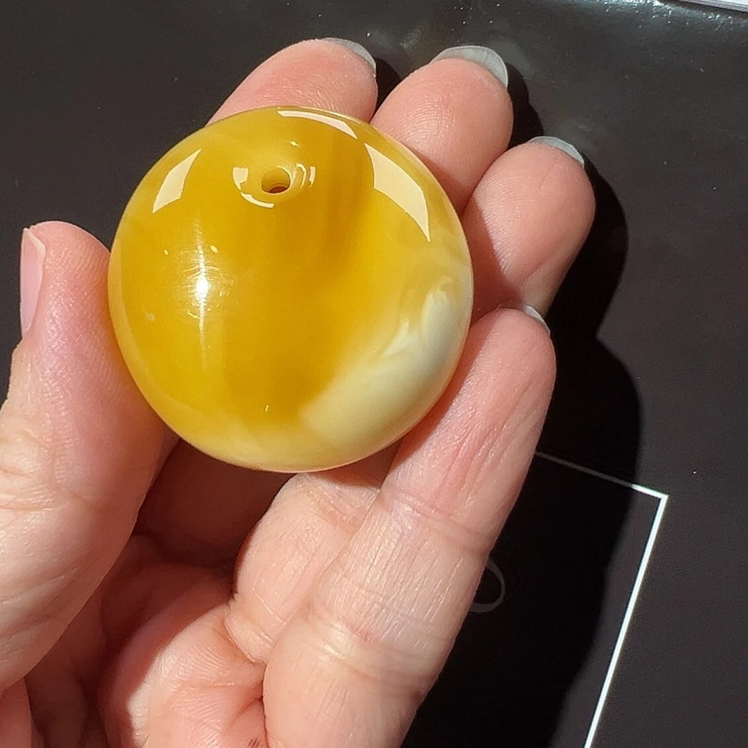 琥珀未镶嵌裸石公主扣