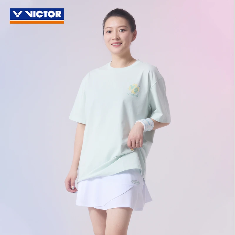 新品victor胜利羽毛球服威克多女运动短裙黄雅琼HYQ专属针织K502