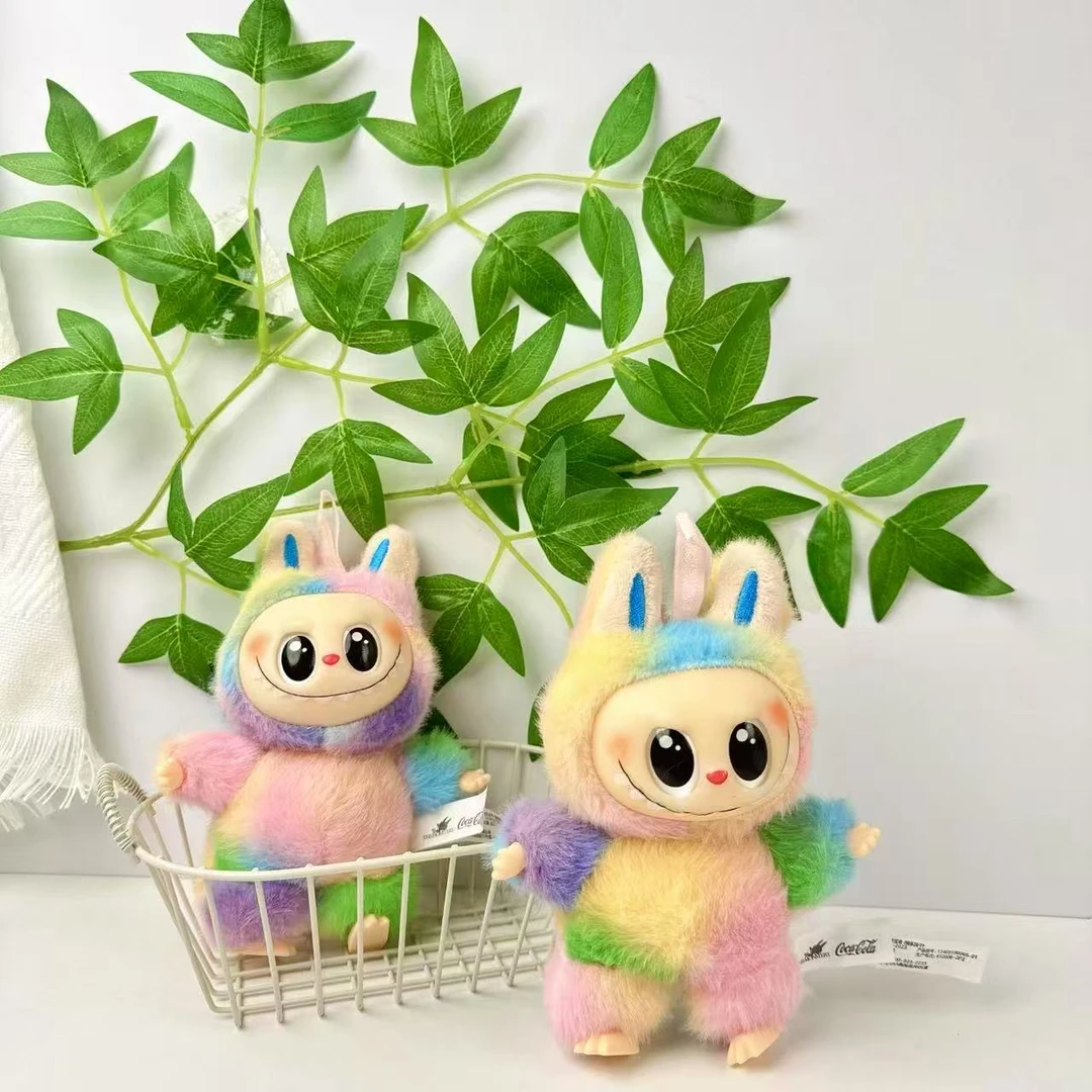 新款网红四代搪胶脸拉布布挂件马卡龙公仔盲盒潮玩情侣玩偶小配饰