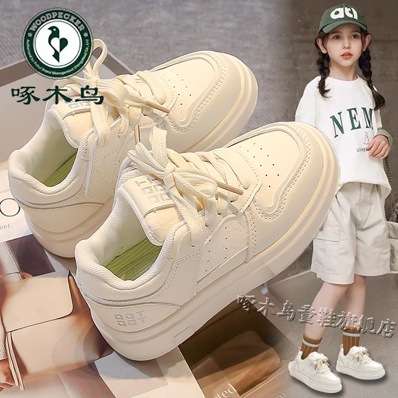 36l°断码女童小白鞋秋季新款儿童低帮板鞋中大童学生运动鞋