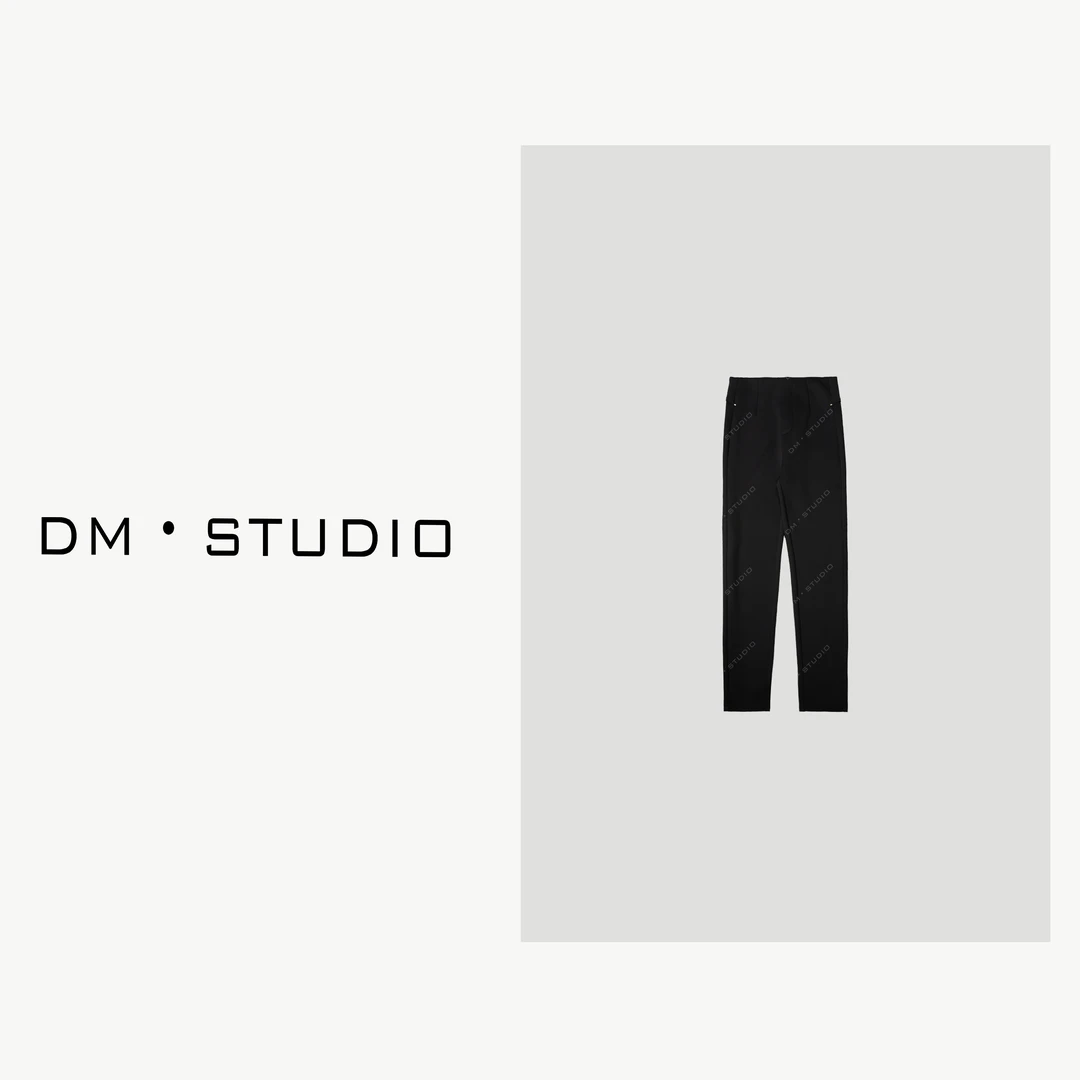 DEDM-DM•STUDIO/气质百搭厚款修身显瘦极简纯色小脚西裤（A57913）