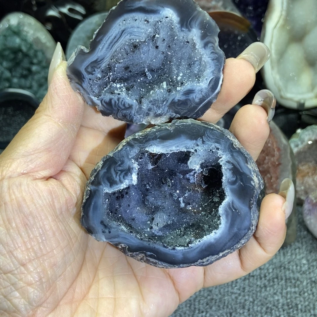 紫晶未镶嵌摆件水晶