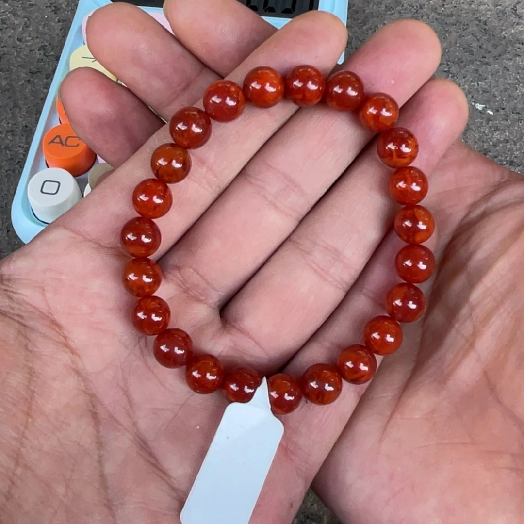 南红玛瑙单圈未镶嵌栗*子