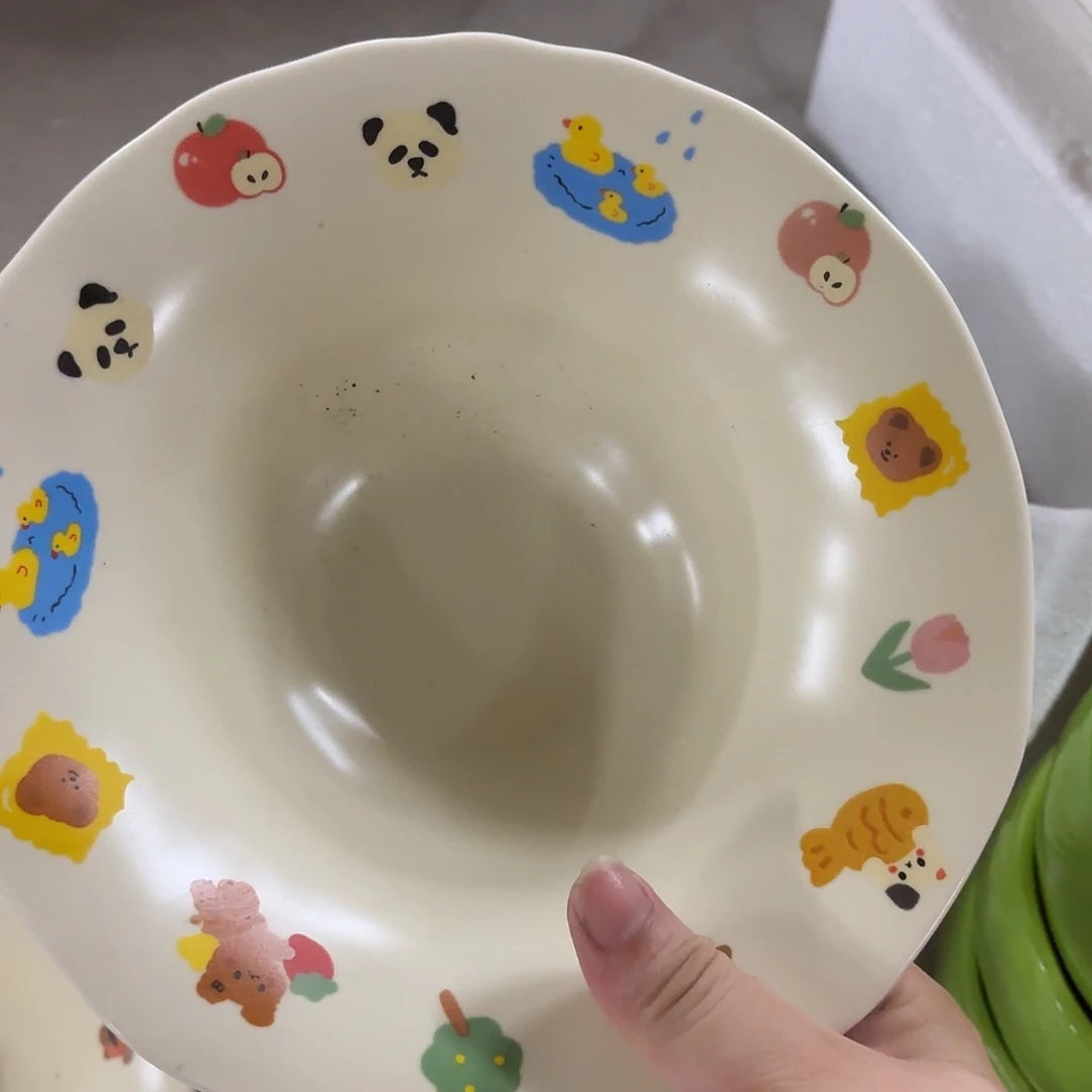 搪瓷微瑕斗笠汤碗一个