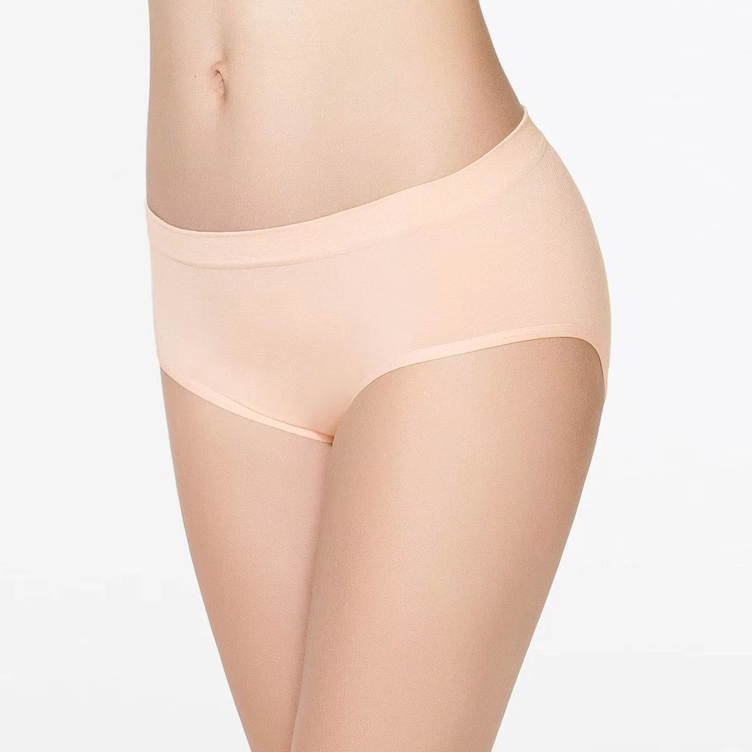 柔软舒适【抗菌棉质】中腰高弹透气无痕女士内裤
