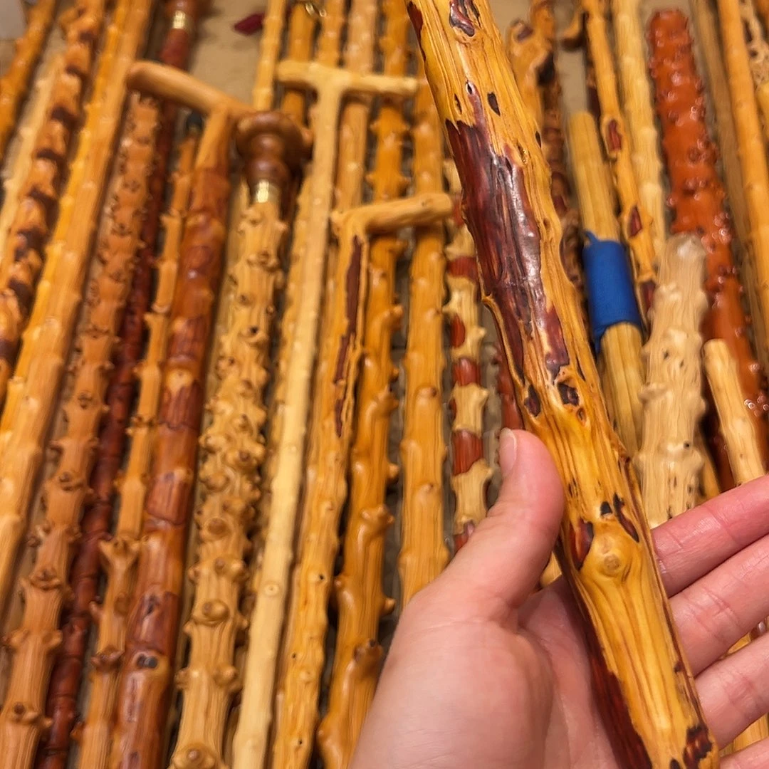 用***4香榧木南对节疤棍手杖