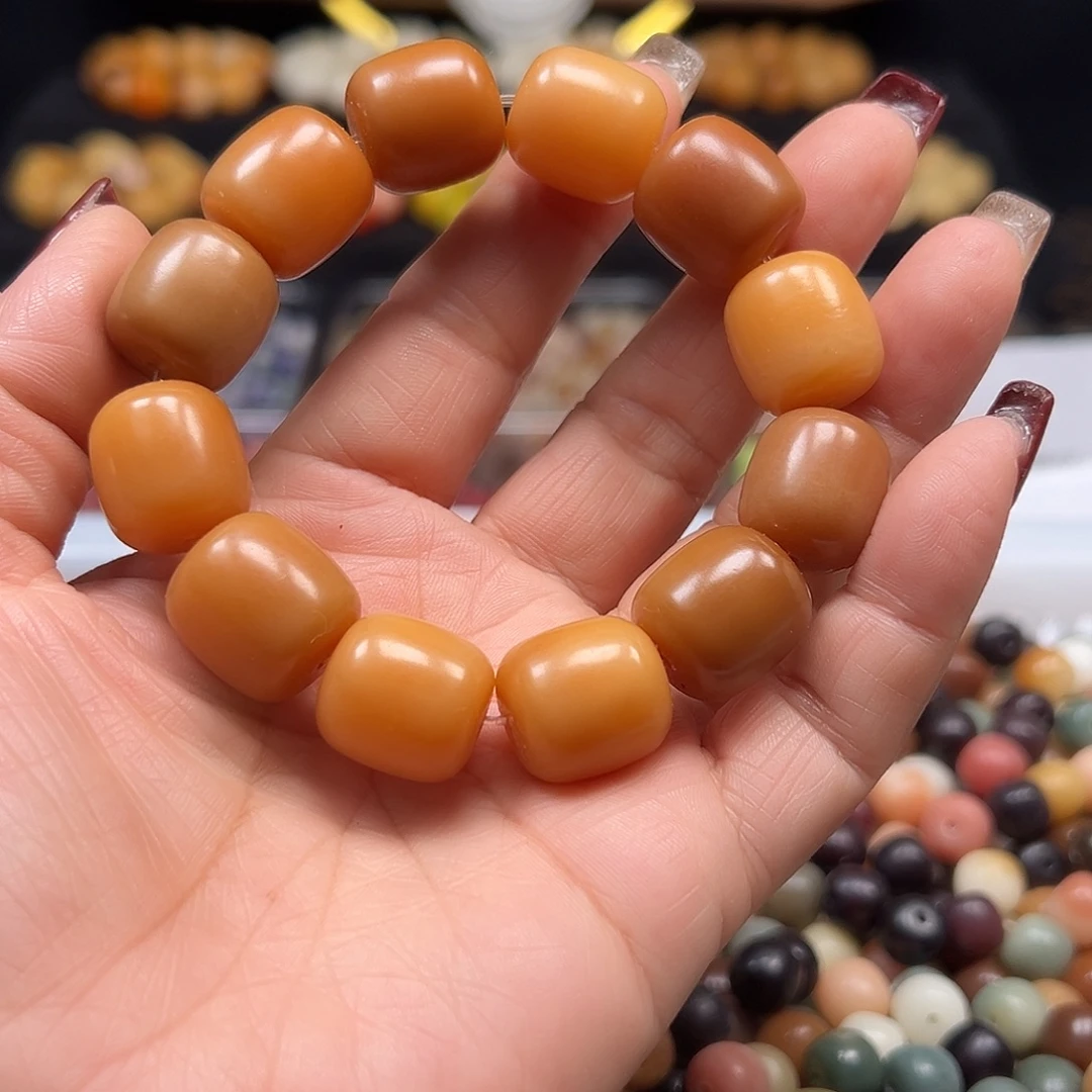 小***子菩提根/象牙果手串微瑕卡17咖年糕一条