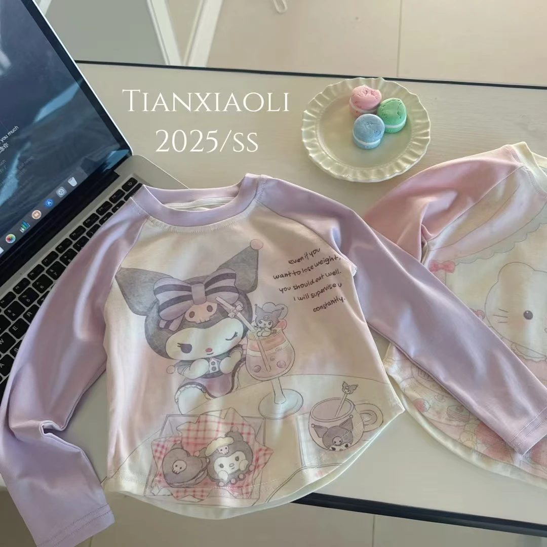 【Bao Bao】春款女童百搭长袖T恤打底衫库洛米8050