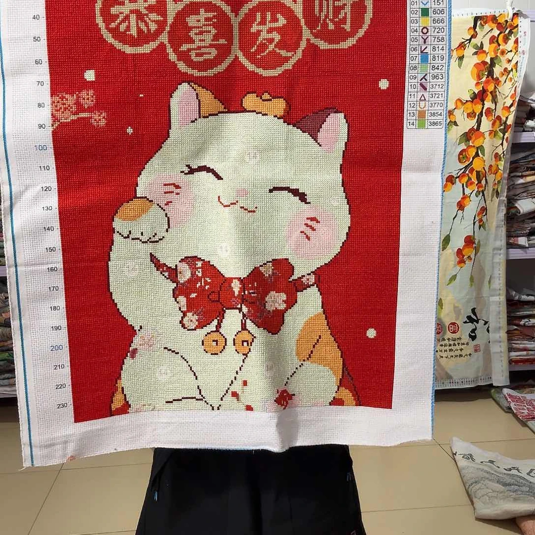 棉十字绣成品出售