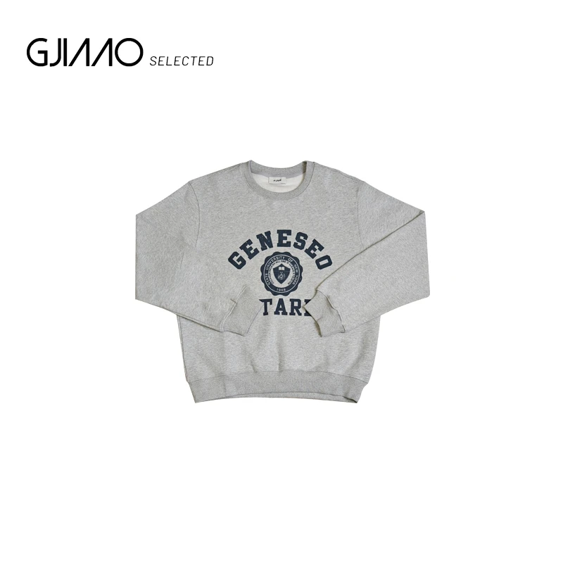 16596 简约字母徽章加绒卫衣