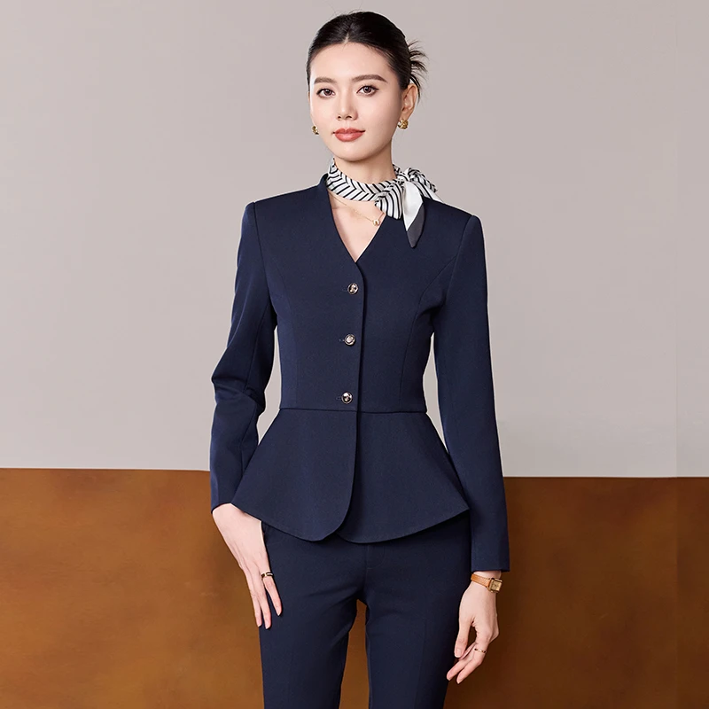 职业套装女西装套裙美容院医美导购珠宝店酒店经理前台接待工作服