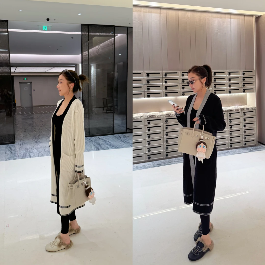 两色小香风针织衫